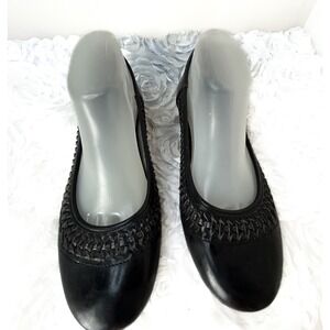 Natualizer Leather Flats Loafer Shoes Women's 9 M‎ Black Braided Weave Comfort